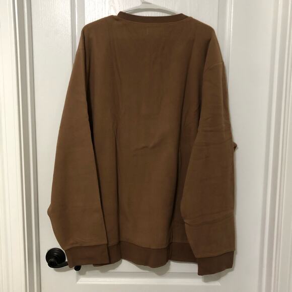 Madewell Men's Sweatshirt Size 2XL Brown‎ 1/4 Button Long Sleeve Pullover NWT - Picture 5 of 12
